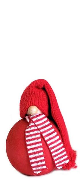 Huvudbild Tomte Röd med randig halsduk